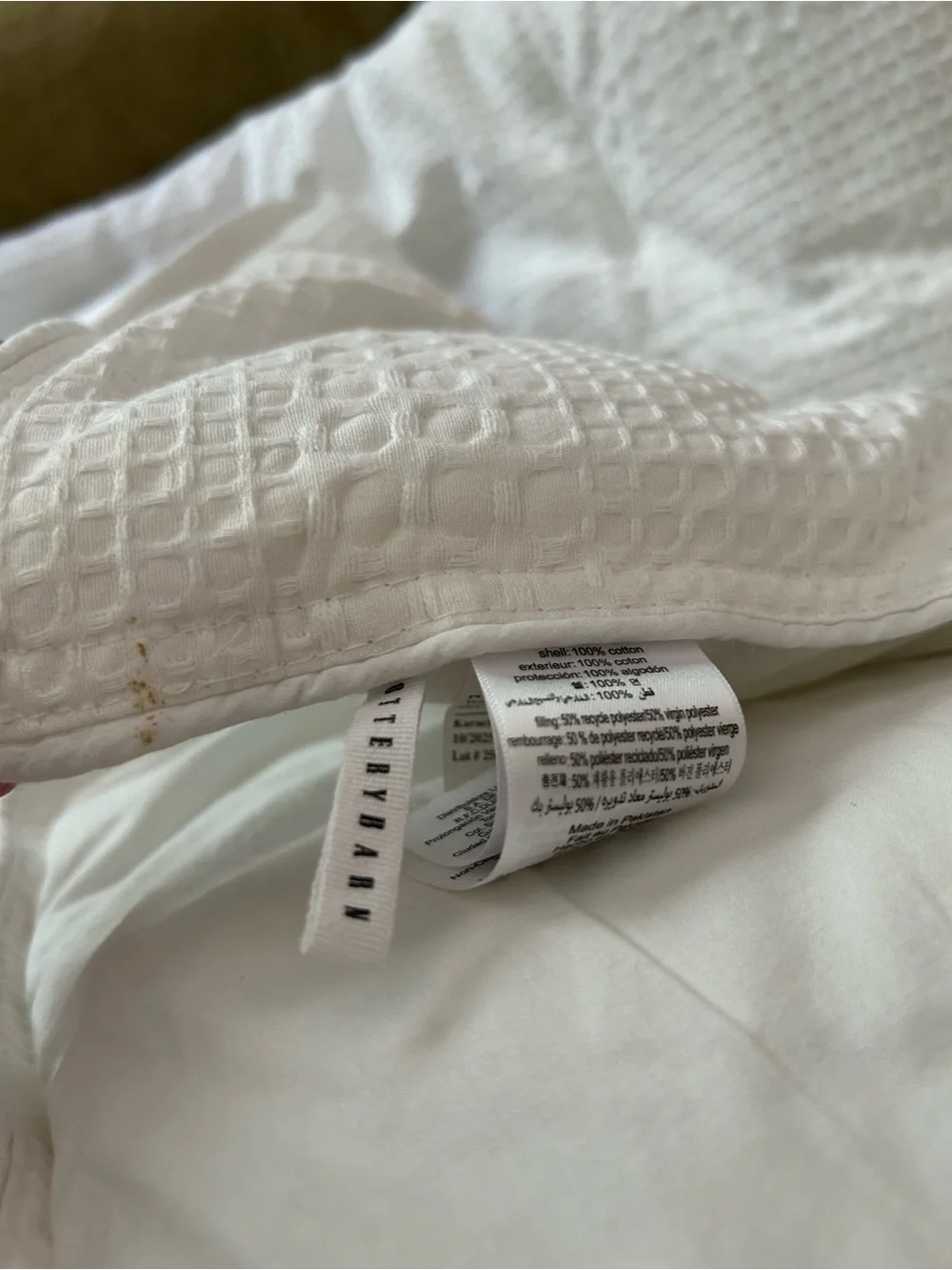 Pottery Barn Honeycomb Cotton Comforter Queen